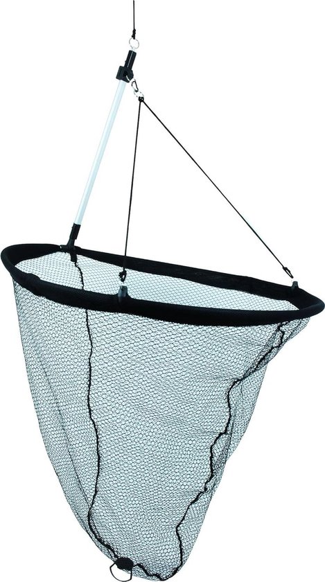 Schepnet Visgerei - Vangnet Rubber - Vissen Vanaf Kade - Inclusief 8m Touw - 83cm Diameter - Zwart