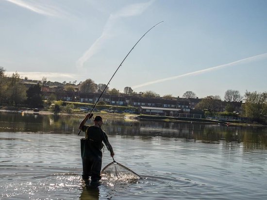 Schepnet - Visnet Landing Net - Vis Vangen - Versterkt Net - 42 inch - Meerkleurig