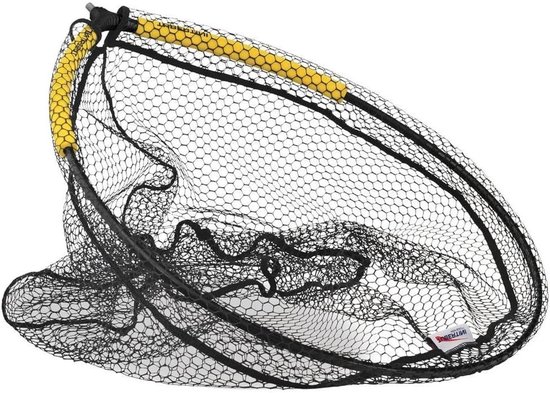 Schepnet Visnet - Landingsnet Gorilla - Vissen Grote Vis - Rubberen Coating - 50x40 cm - Grijs