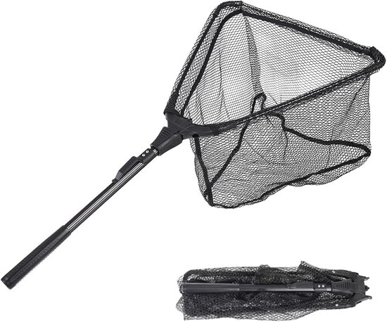 Schepnet Visnet - Opvouwbaar Net - Vissen Vangen - Lange Handgreep - 70 cm Lengte - Meerkleurig van Merkloos
