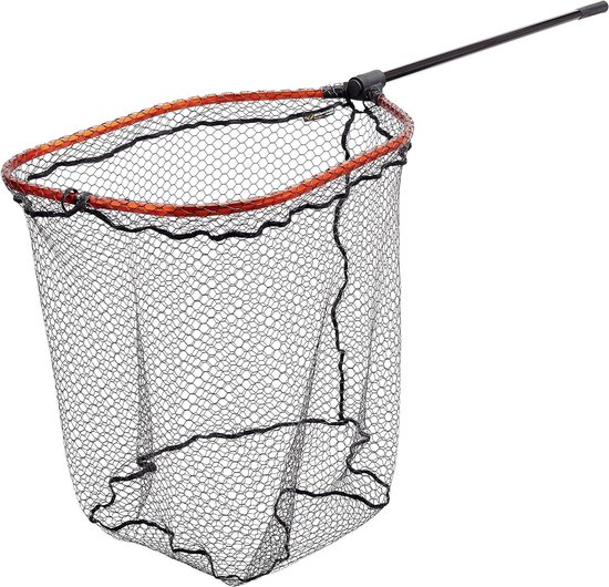 Schepnet - Visnet - Roofvissen Vangen - Inklapbaar Twist-lock Systeem - 70x60x60cm - Zilver