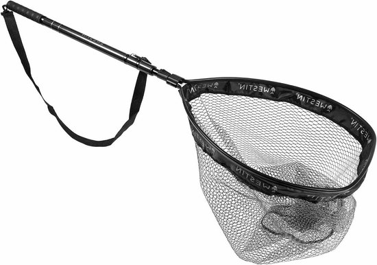 Schepnet Visnet - Schepnet Landing Net - Roofvissen Vangen - Telescopische Greep - 45x55x60cm 4m - Zilver