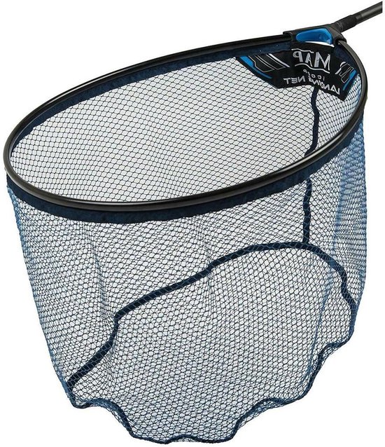 Schepnet Visnet - Schepnet Vissen Landing Net - Vis Vangen - Rubberen Coating - 14 inch - Zwart van Merkloos