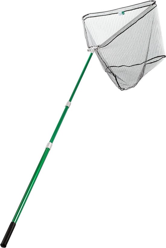 Schepnet - Visnet Telescoop - Vissen Vangen - Opvouwbaar Hamerkop - 300 cm Lengte - Zwart