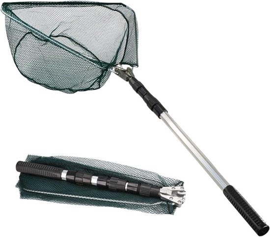 Schepnet Visnet - Telescopisch Net - Vis Vangen - Inklapbaar Frame - 130 Cm - One Color