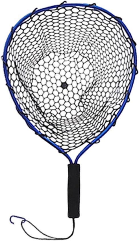 Schepnet Visnet - Vangnet Hengelsport - Vissen en Aquarium Onderhoud - Lichtgewicht en Draagbaar - 58x35x35 cm - Blauw van Merkloos