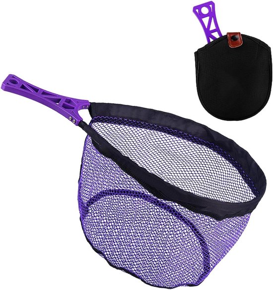 Schepnet Visnet - Vangnet Vliegvisnet - Vissen Vangen - Opvouwbaar Anti-klit - 50 cm - Paars