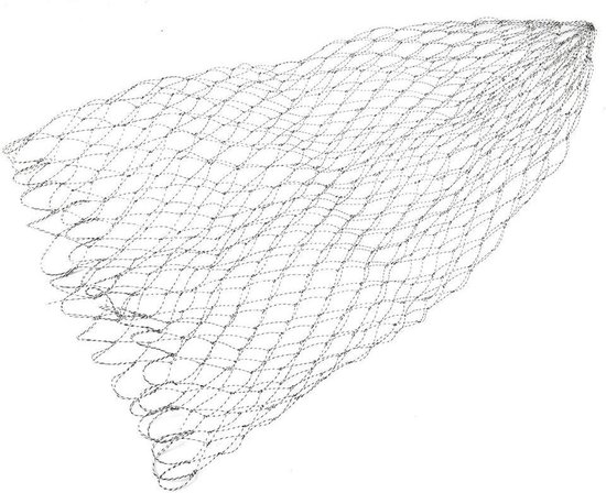 Schepnet Visnet - Vervangend Net - Vis Vangen - Dubbel Gevlochten Lijnen - 40 50 60 Cm - Zwart
