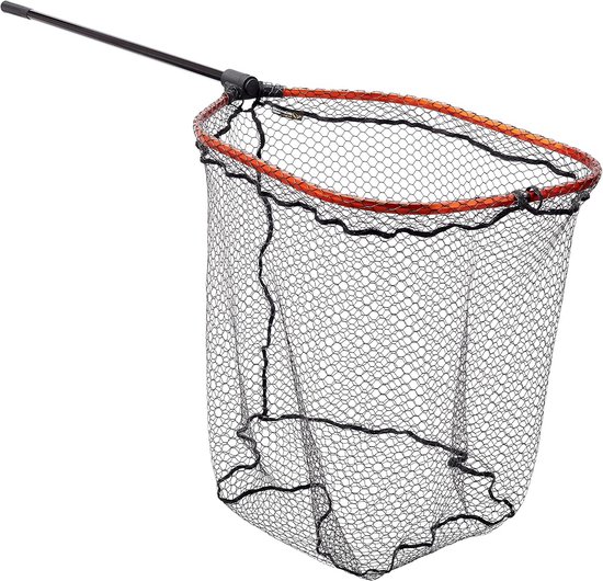 Schepnet - Visnet - Vissen op roofvis - Inklapbaar twist-lock systeem - 70x60x60cm - Zilver