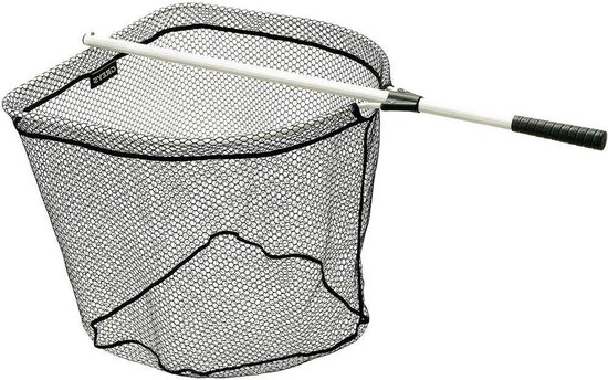 Schepnet - Visnet - Vissen - Uittrekbare steel - One size - Grijs van Merkloos