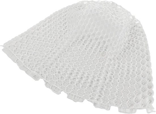 Schepnet Vissen - Visnet Opvouwbaar - Vissen Vangen - Rubberen Materiaal - 55 cm Netdiepte - Transparant Wit