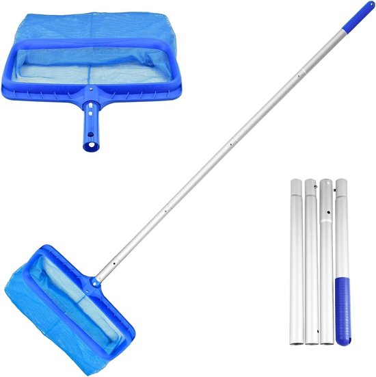 Schepnet voor zwembad - Blauw - 43 x 28 x 39 cm - Diep Schepnet met Handvat - Voor Zwembaden en Vijvers