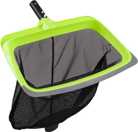 Schepnet voor zwembad - bodemschepnet - bladschepnet - rubberen lip - versterkt frame - dubbellaags - diep net van Aquamalin