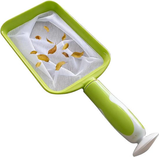 Schepnet - Vuilnet Skimmer - Zwembad Reinigen - Fijnmazig - 20 x 14 x 4 cm - Blauw van Merkloos