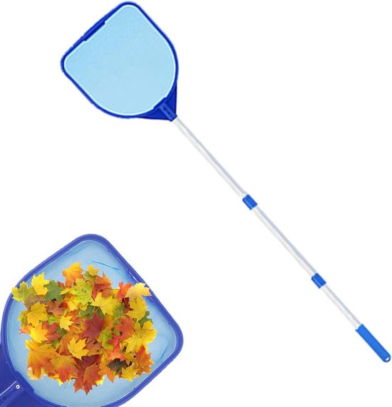 Schepnet Zwembad - Algenverwijderaar - Water Reinigen - Fijnmazig Nylon Net - Tot 153 cm - Blauw