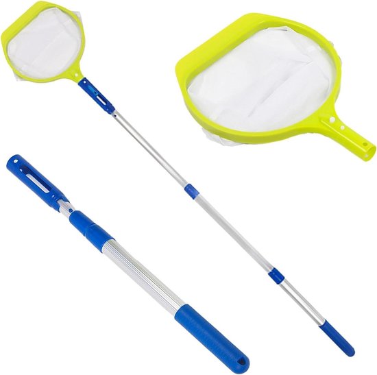 Schepnet Zwembad - Skimmer Net - Water Reinigen - Verstelbare Stang - Tot 140 cm - Enkel