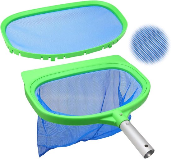 Schepnet Zwembad - Skimmernet Bodemnet - Zwembad Reinigen - Fijnmazig Net - 41 x 32 cm - Blauw