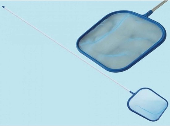 Schepnet - Zwembadnet - Zwembad reinigen - Aluminium steel - 120 cm steel - Blauw