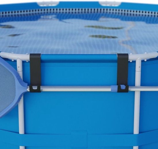 Schepnethouder grijs - 2 houders voor zwembad schepnet - opslag zwembadaccessoires van gerecycled kunststof van PoolPremium