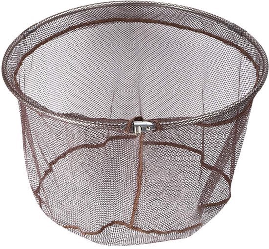 Schepnetkop Opvouwbaar - Sneldrogend - Roestvrij Staal - Diameter 40 cm - Universele Bevestiging - Drielaags Gaas - Visnet