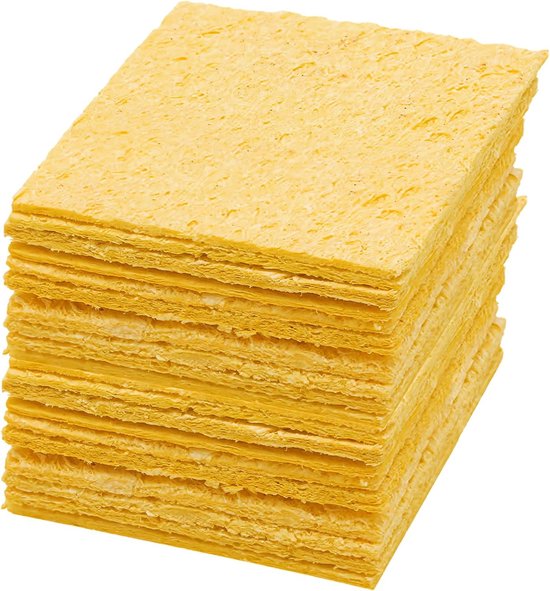 Schoonmaak Sponzen voor Soldeertips, 20 Stuks, Ideaal voor Werkbanken en Werkplaatsen, Effectieve Verwijdering van Lood en Vervuiling, Afmetingen 61 x 61 x 2.7 mm