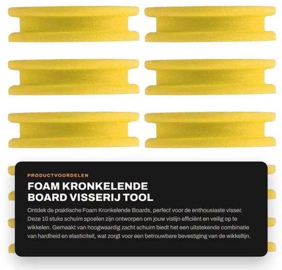 Schuimspoelen 10 Stks - Kronkelende Platen - Vislijn Wikkeling - Duurzaam Schuim - Lichtgewicht - Slijtvast en Praktisch - Vislijnhouder