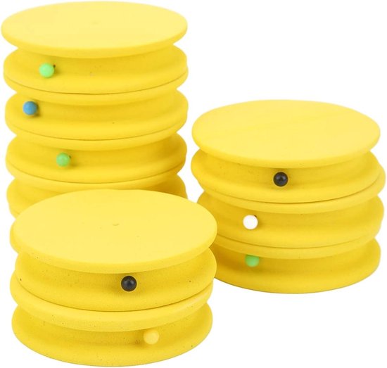 Schuimspoelen voor Vissen - EVA Schuim Spoelen - Vislijn Organiseren - Lichtgewicht Sneldrogend - 68mm Diameter - Geel van Merkloos
