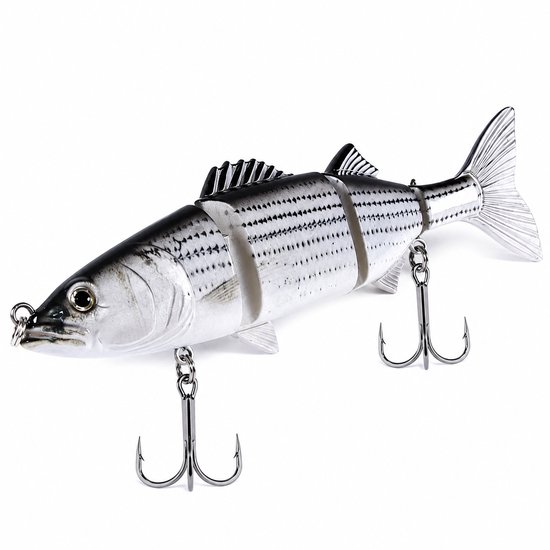 S&D | Grote Swimbait - 24 cm - 140 g - Grijs - XL Snoek Kunstaas