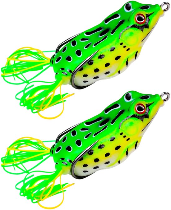 S&D - Kunstaas Kikker - 2 stuks - 13g 8cm - Roofvissen - Topwater Floater - Softbait van S&D