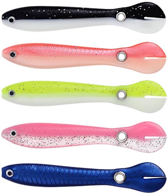 S&D | Kunstaas Shad - 6g 10cm - Soft lure - 5 stuks - Bionische modderkruiper - Roofvissen van S&D