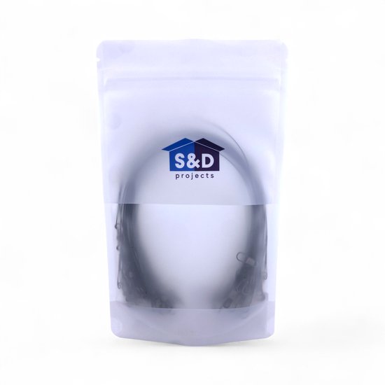 S&D - Stalen onderlijn vissen - 50 stuks - Zwart - 14kg 25cm - Hengelsport - Voor roofvissen met kunstaas van S&D