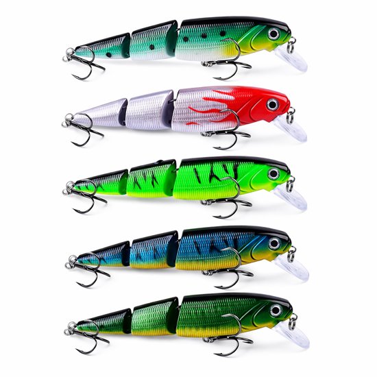 S&D | swimbait set – 5 stuks – 11cm / 14g – Realistische Zwembeweging – Kunstaas voor Snoek, Baars & Roofvis van Merkloos