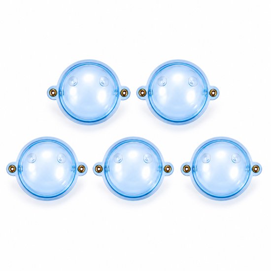S&D | Transparante Dobbers voor Vissen – Vulbaar met Water – Blauw – 5 Stuks