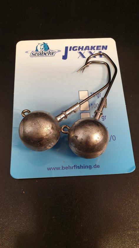 Seabehr Jighead met XXL haak - haakmaat 10/0 - 100gr. van Seabehr