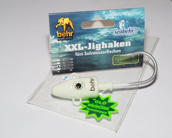 Seabehr - XXL-Jighead Luminous - 80gr. - haakmaat 6/0 van Seabehr