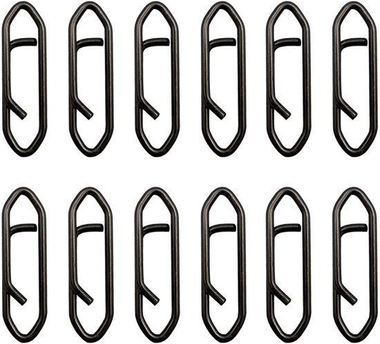 SEIWEI 50Pcs Roestvrij Stalen Vissnapclips - Snelle Verbinders voor Vislijnen en Aas van Merkloos