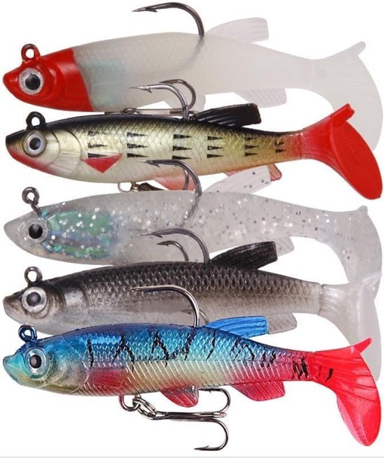 Selbro ® Set van 5 Super Realistische Visaasjes voor Zoetwater Vissen van Selbro