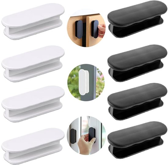 Self-adhesive door handles, door handle, balcony door, outdoor, plastic, self-adhesive furniture handles, drawer handle, helper, door handles, door handles, no drilling, glass door, window van Merkloos