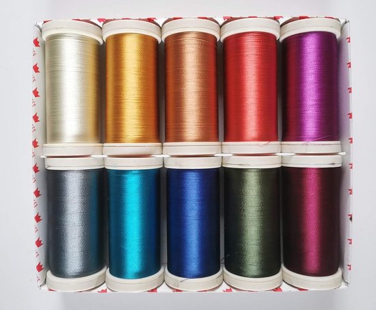 (Set 2) 10 Spoelpakket - Prinses Borduurgaren 1000m Rayon 40's