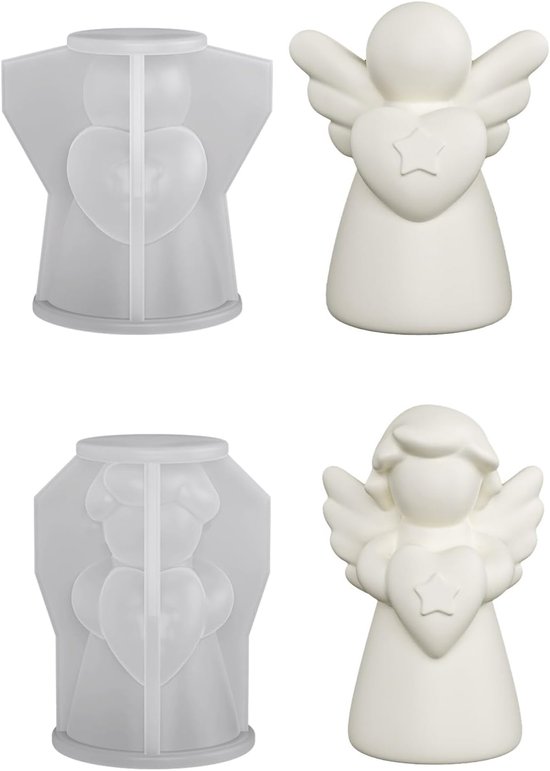 set, engel, siliconen mal engel, kerstgel, gibs vormen, siliconen, 3D-gietvorm engel, siliconen vormen, gietvormen, engel, ster van gips, siliconen vormen om te gieten, geschikt voor