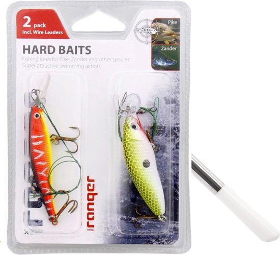 Set Hard Kunstaas | Snoek / Snoekbaars | 2 Stuks |Verjaardagcadeau van Atom.