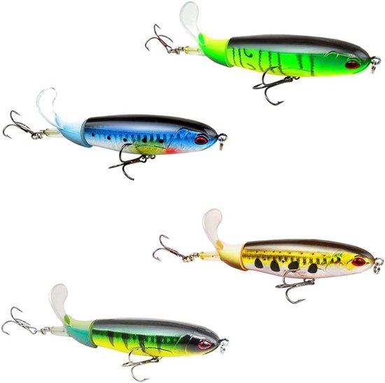 Set Topwater Wobblers Vissen Hengelsport Kunstaas - 4 Stuks