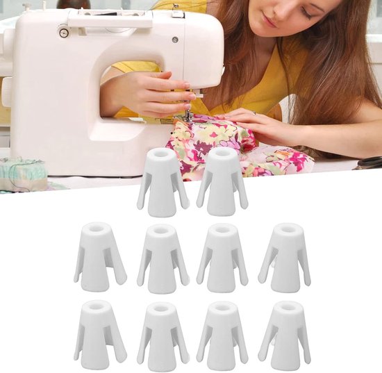 Set van 10 Draadspoelhouders voor Naaimachines - Plastic Klauwen voor Serger en Naaigerei, Ideaal voor Professionele Naaiprojecten