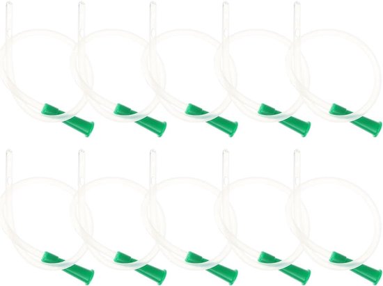 Set van 10 flexibele enema-apparaten van 30 cm met ronde punt en afgeronde randen, geschikt voor darmspoelingen en irrigatie