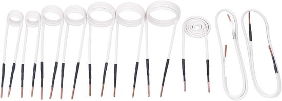 Set van 10 Inductie Verhittingsspoelen met 2.5 mm Messing Kern voor het Verwijderen van Roestige Moeren en Bouten, Ideaal voor Sleutelwerk en Metaalbewerking