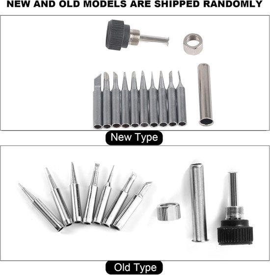Set van 10 Stuks Soldering Iron Tips van Loodvrij Koper met Retainersleuf voor Diverse Soldering Stations zoals 936, 937, 938, 969, 8586 en 852D - Ideaal voor Precisiewerk en Hobbyprojecten