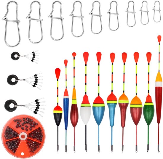 Set van 10 Vispozen met Rubber Stoppers