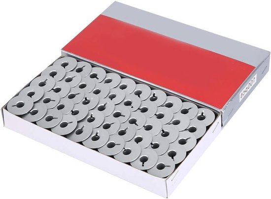 Set van 100 Aluminium Naaimachine Spoelen voor Industriële Flatlock Naaimachines - Lege Klossen voor Efficiënt Naaien van Merkloos