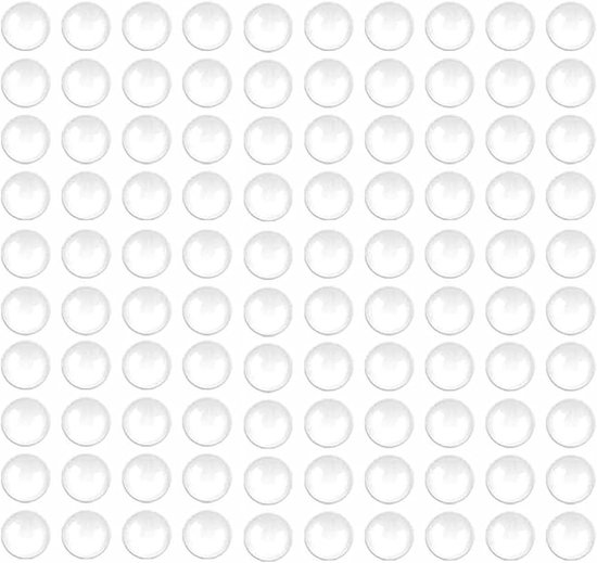 Set van 100 Zelfklevende Rubber Doppen - Elastische Buffer en Deurstoppers voor Meubels, Kasten en Wanden - Transparant 8mm