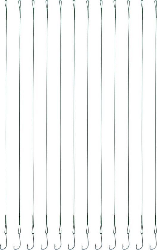 Set van 12 Roofvis Onderlijnen met Haken voor Snoek en Baars van Merkloos